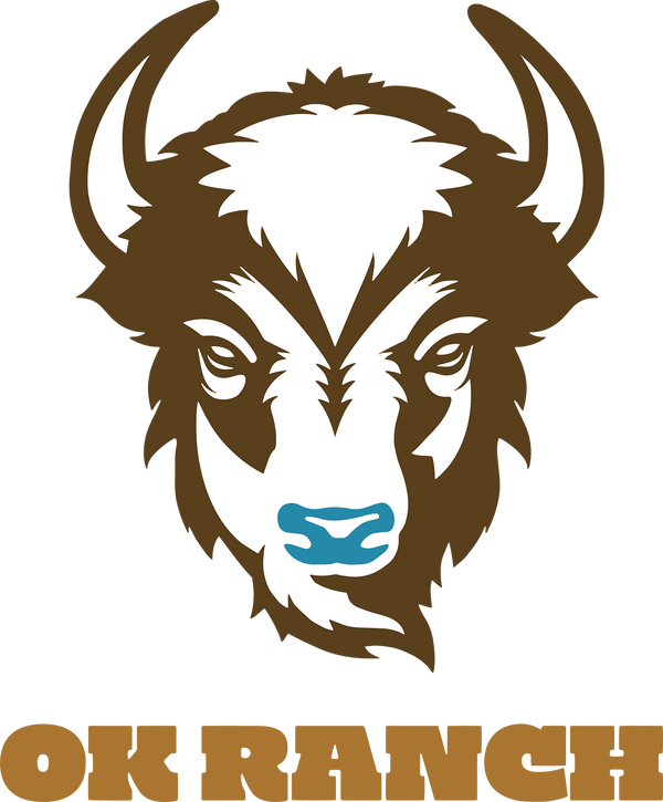 OK Ranch Bison Head Logo